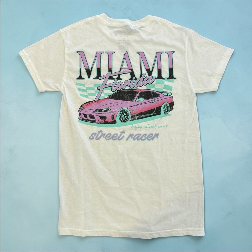 Miami Florida Street Racer Graphic T-Shirt